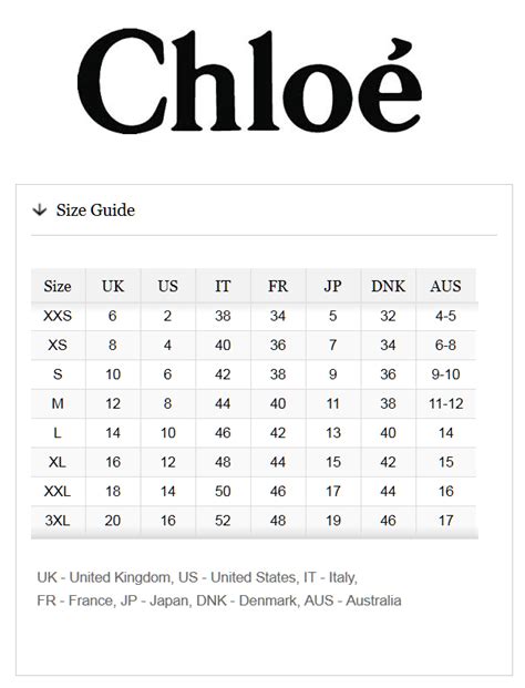 chloe see by chloe|see by chloe size chart.